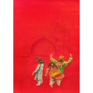 Hussain Chandio, 20 x 30 Inch, Acrylic on Canvas, Figurative Painting-AC-HC-264 Hussain Chandio, 20 x 30 Inch, Acrylic on Canvas, Figurative Painting-AC-HC-264